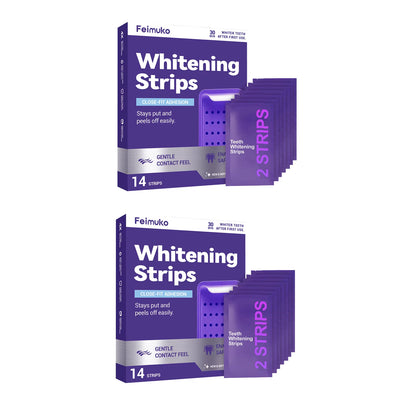 Purple Teeth Whitening Strips Oral Cleaning Removal Gel Improve Dental Yellowing Oral Care, for Lasting Bright Smile